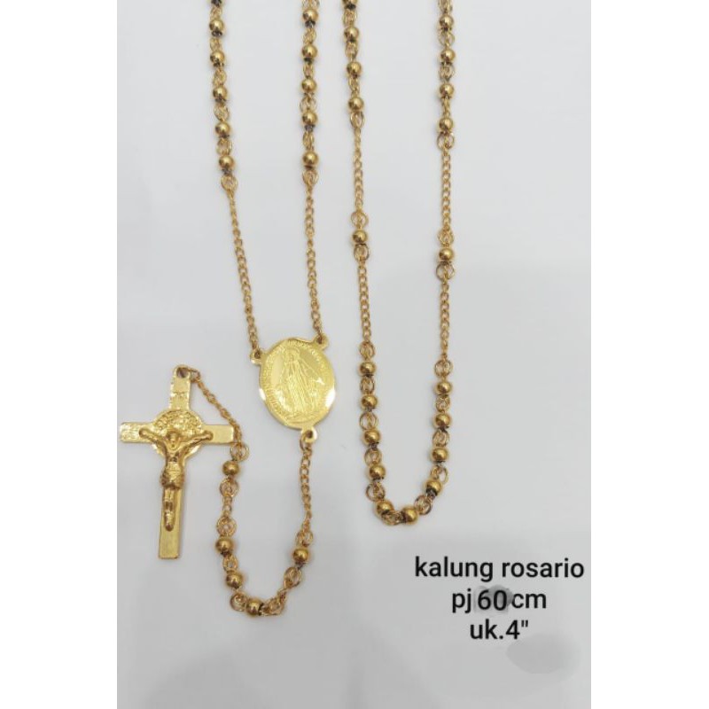 Kalung Rosario Emas Titanium100