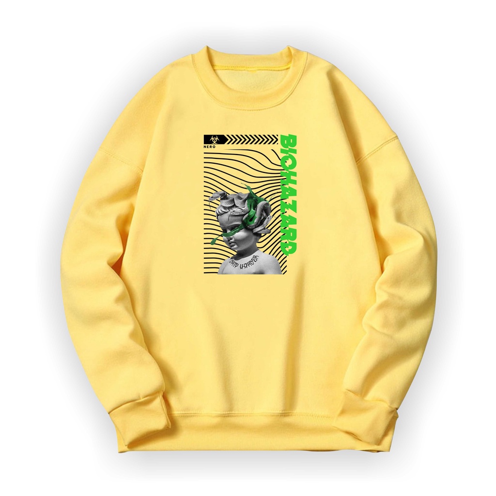 BIOHAZARD Sweatshirt Basic II Sweater Crewneck BIOHAZARD Sz M-XL ( Pria &amp; Wanita )