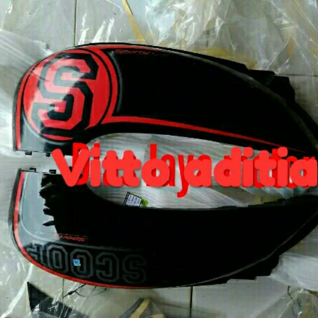 Honda Scoopy Cover body scoopy Fi 2014 hitam polos