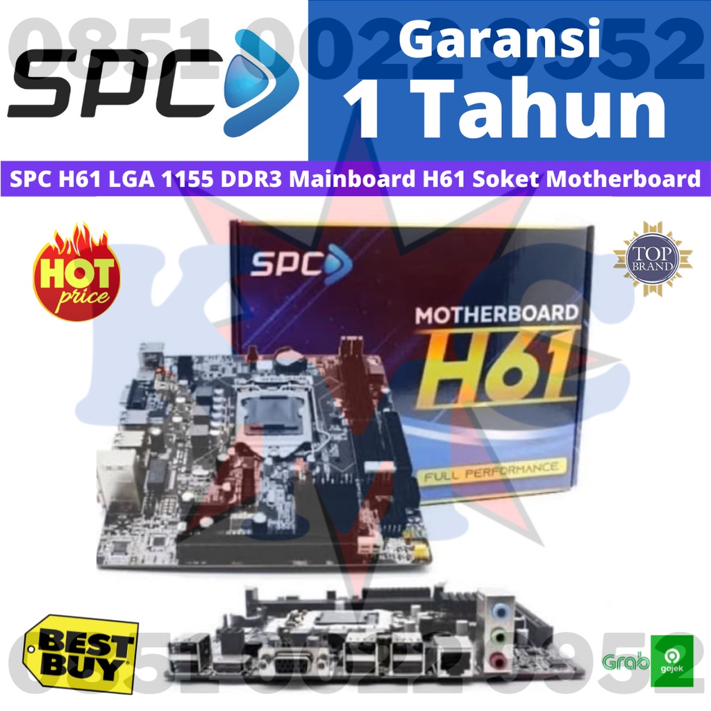 Mainboard H61 DDR3 Motherboard H61 SPC Soket 1155 Full Performance