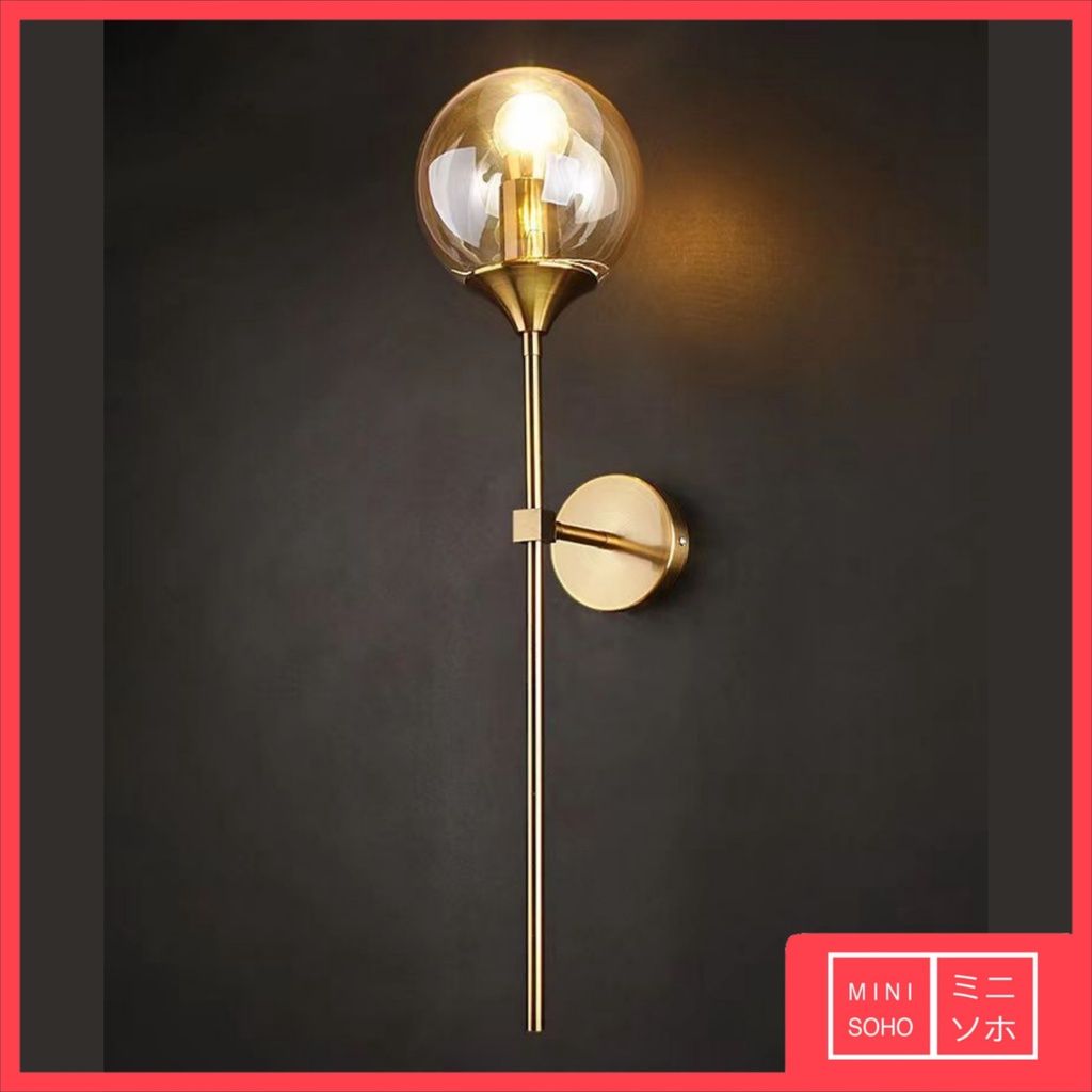 Lampu Dinding Hias Mewah Sconce Bistro Ball Wall Lamp Light Nordic Style LED