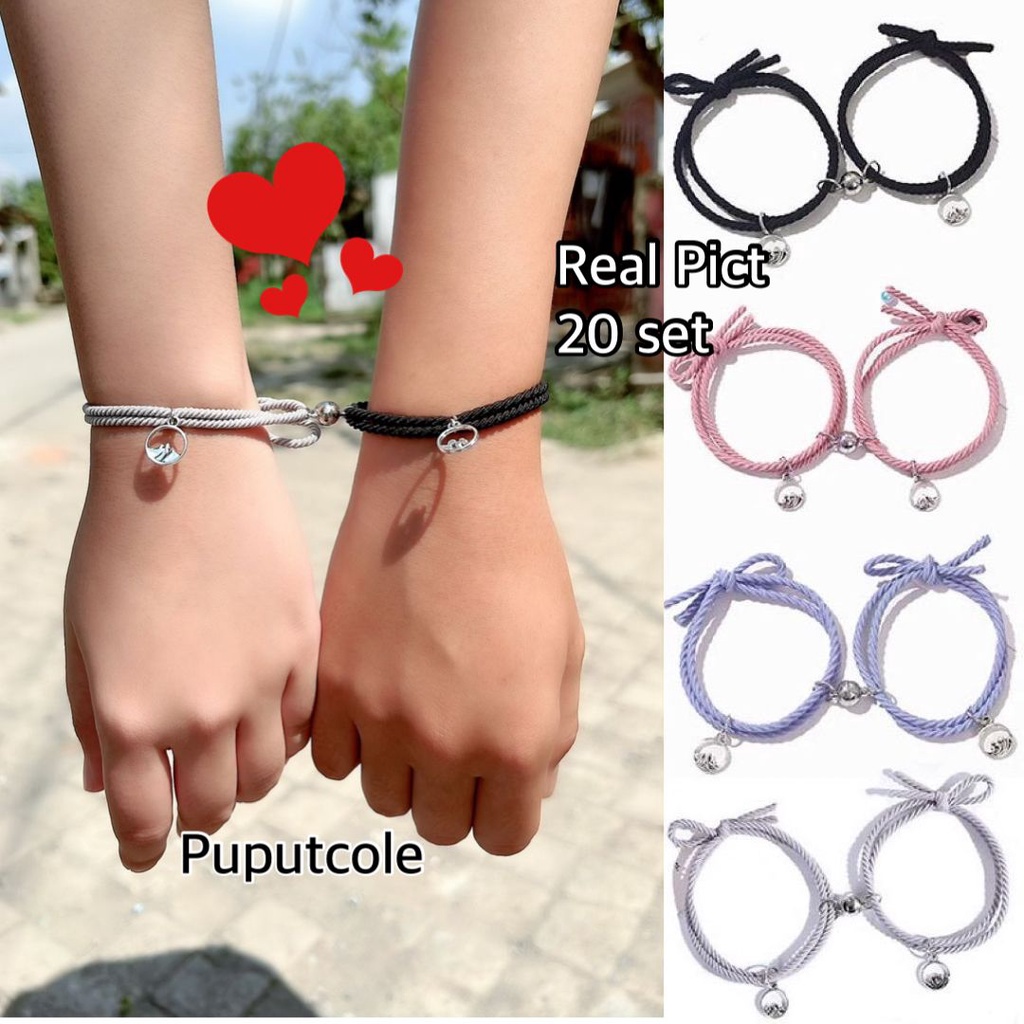 2 PCS GELANG MAGNET COUPLE LUCU UNTUK GELANG PERSAHABATAN