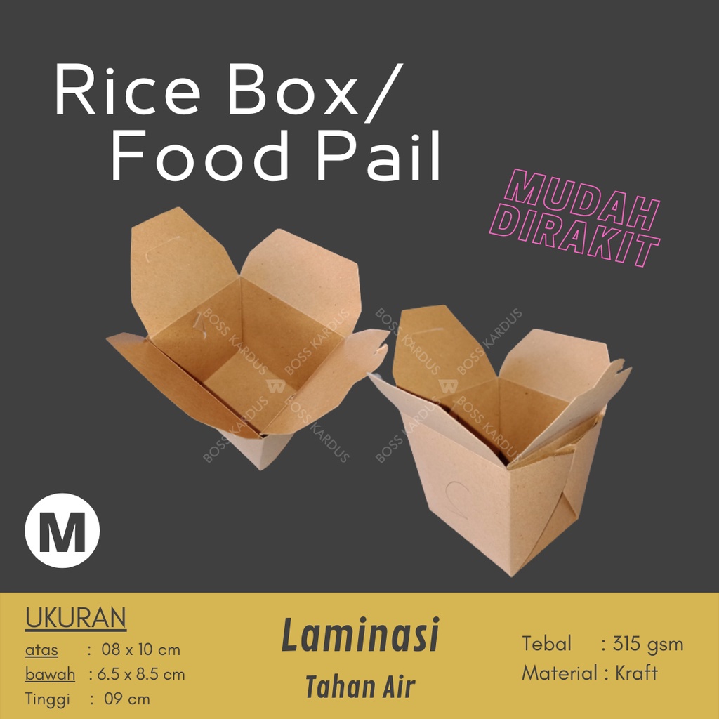 Jual MINIMAL PEMBELIAN 50 PCS!!! KEMASAN RICE BOX/FOOD PAIL/BOX