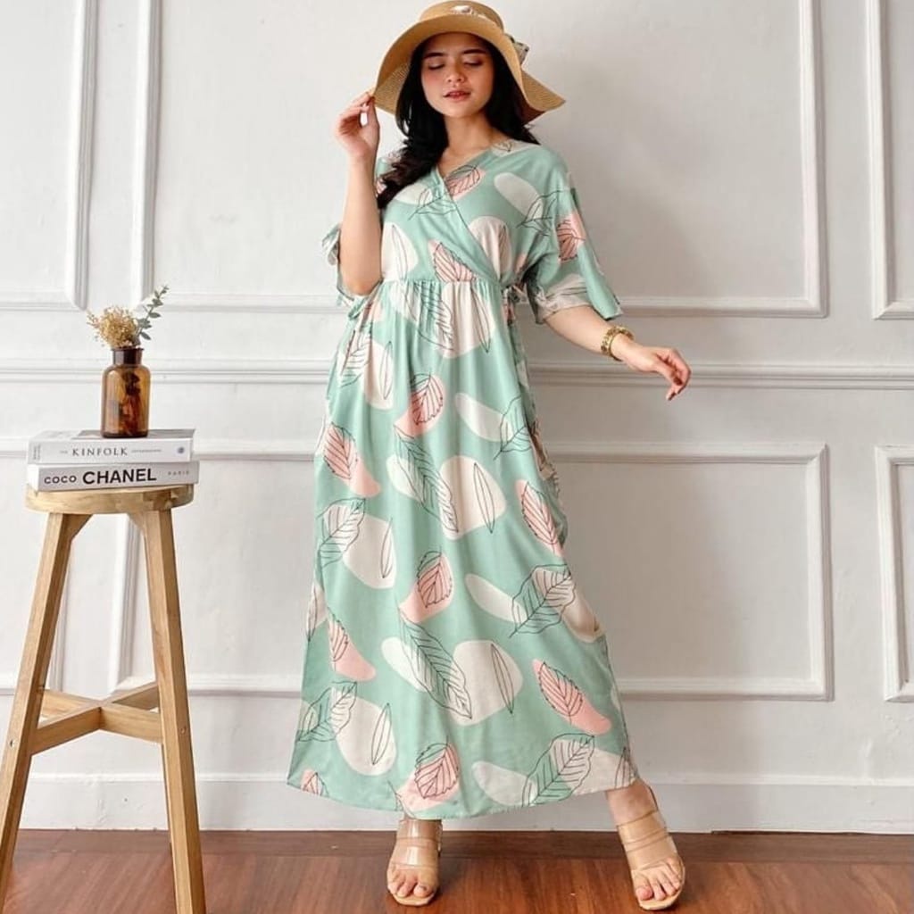 Long Dress Kimono Karen/Daster Kimono Karen Long Dress - Fashion Wanita/Dress Kimono Kekinian /Baju 