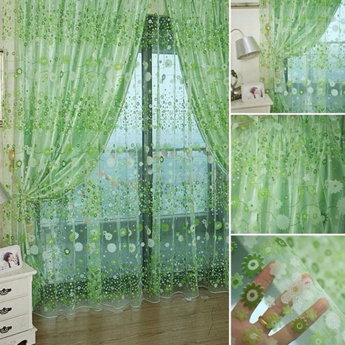 FYGALERY GORDEN MOTIF BUNGA TRANSPARAN TIRAI KAIN PUAL GORDEN JENDELA - latansa