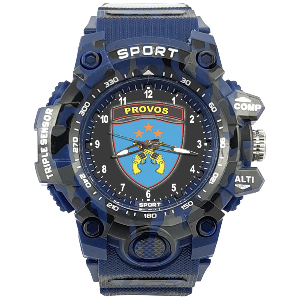 {Istimewa} Jam Tangan LOGO PROVOS 1 Biru Army Water Resistant