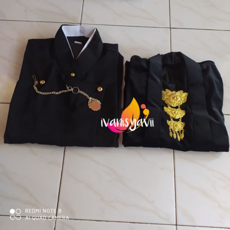 Baju Prewedding / Baju Couple Adat Jawa, Hitam - Sido Asih Cilik