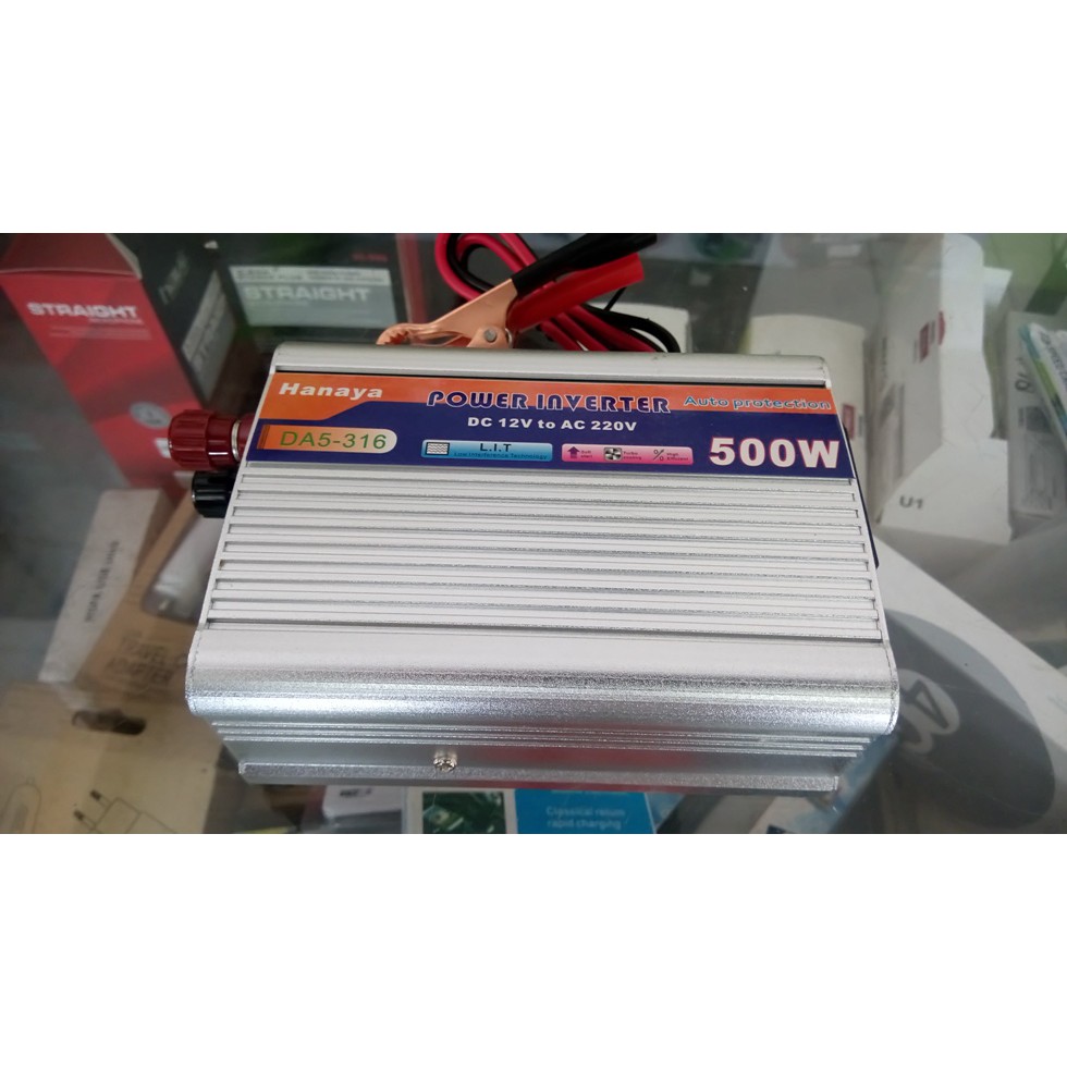 Inverter Perubah Arus Dc(aki)to Ac(rumah) 500 W HANAYA