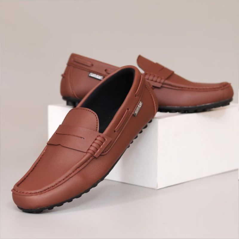 Sepatu Formal Pria Tali Kasual Casual Slop Kerja Pria Terlaris Model Mocasin Brand Original