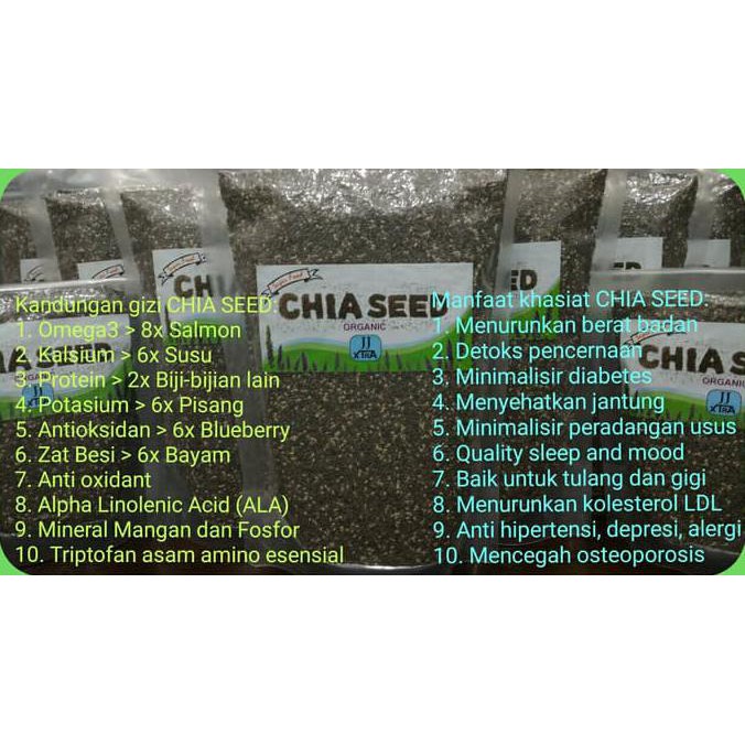 

Chia Seed Organic Black Mexico (Certified) Packing 500gr