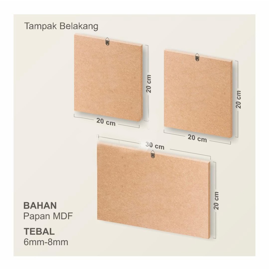 Hiasan Dinding Set Isi 3 Kamar Dekorasi Pajangan Wall Decor Rumah Quote Islami Daun Bunga