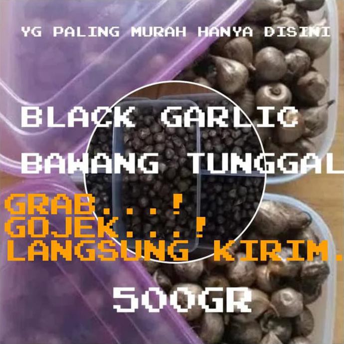 

Produk Baru Bawang Putih Hitam Tunggal-Bawang Hitam Lanang Siung-Black Garlic 500G On Sale