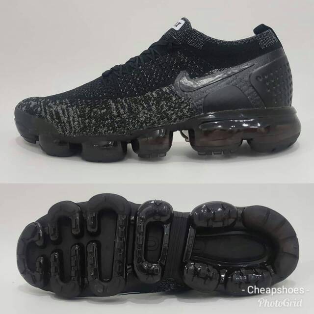 nike vapormax gray and black