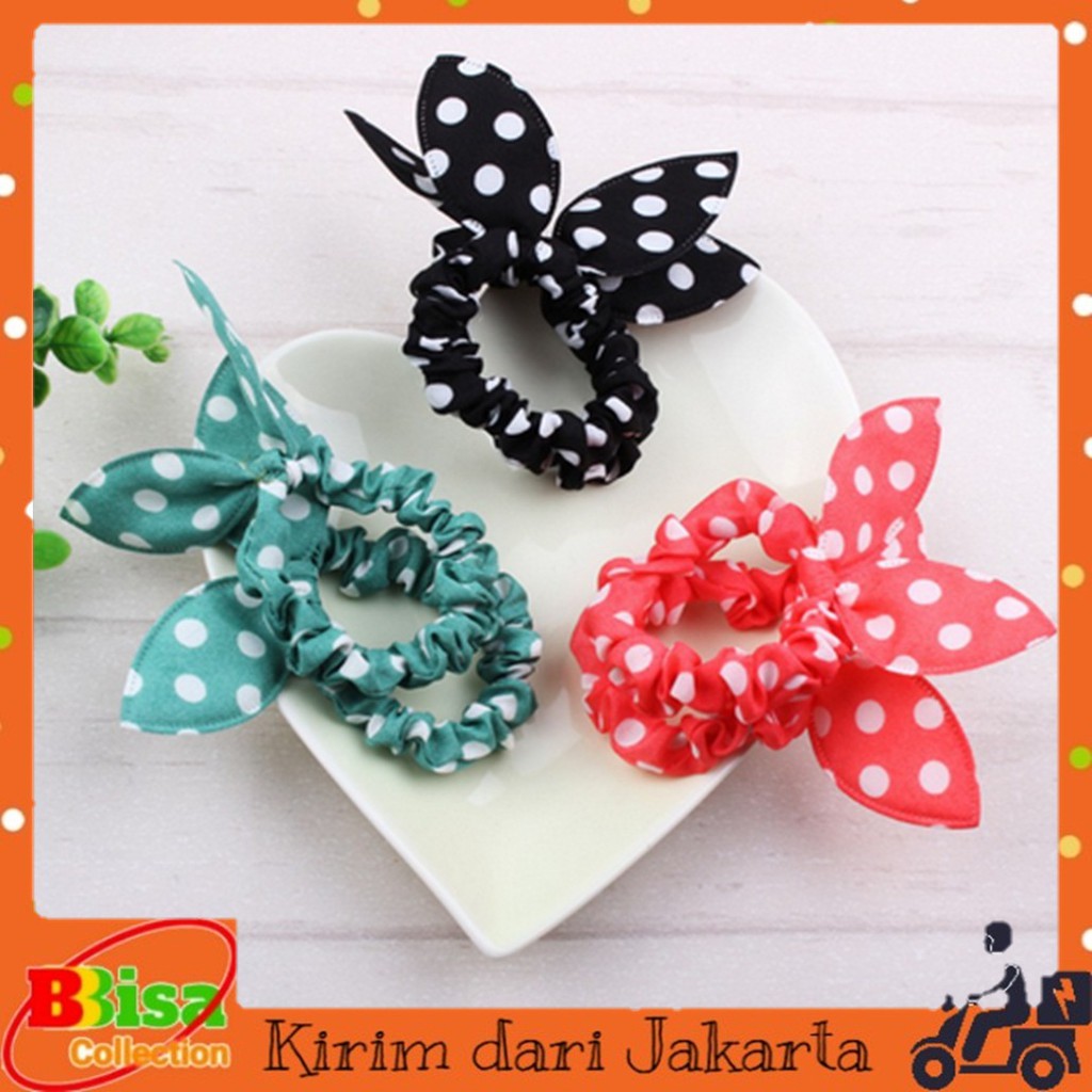 BBBC Kunciran Rambut  Ikat Rambut  Korea Imut Lucu Polkadot 