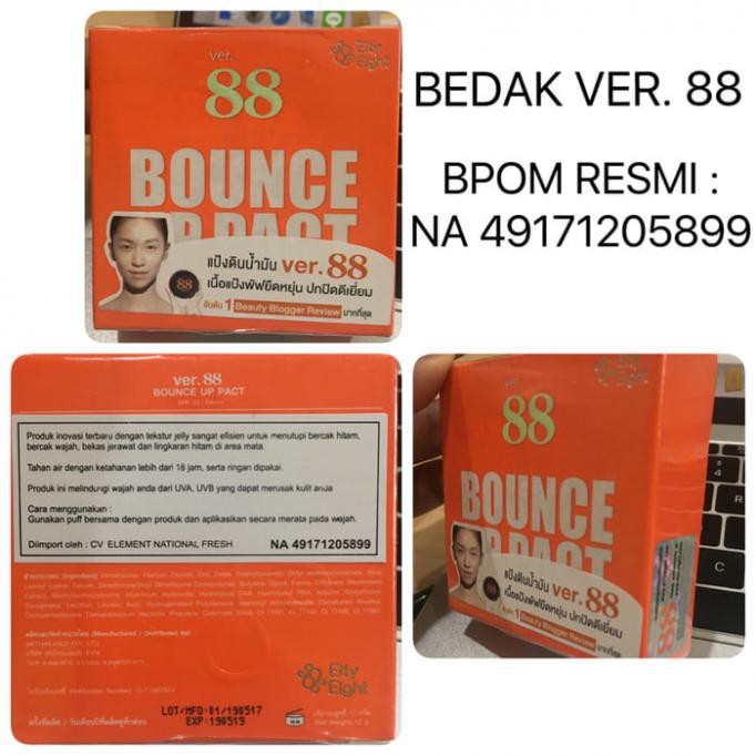 HOT - VER88 / VER 88 BOUNCE UP PACT ORIGINAL THAILAND / BEDAK VER88 / VER 88 MAKE UP