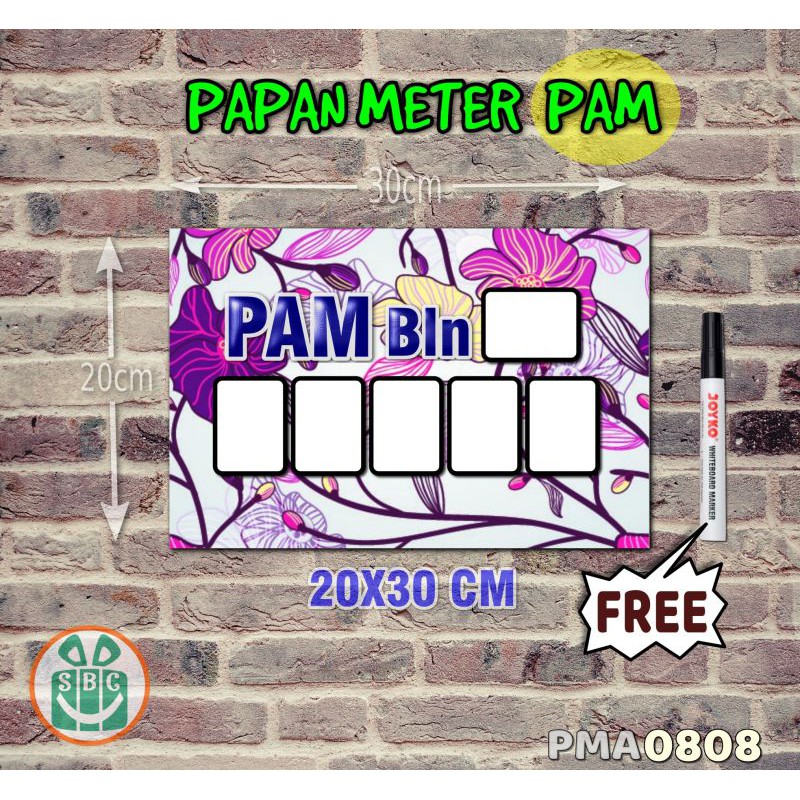 

Stokastik Papan Meter Listrik PLN PAM motif Unik - Flower 08
