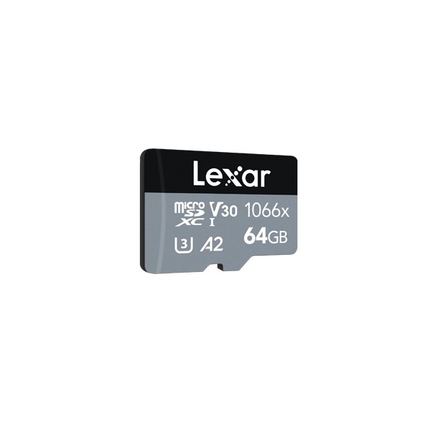 Lexar Professional 1066x micro SDXC 64GB UHS-I Cards SILVER Series