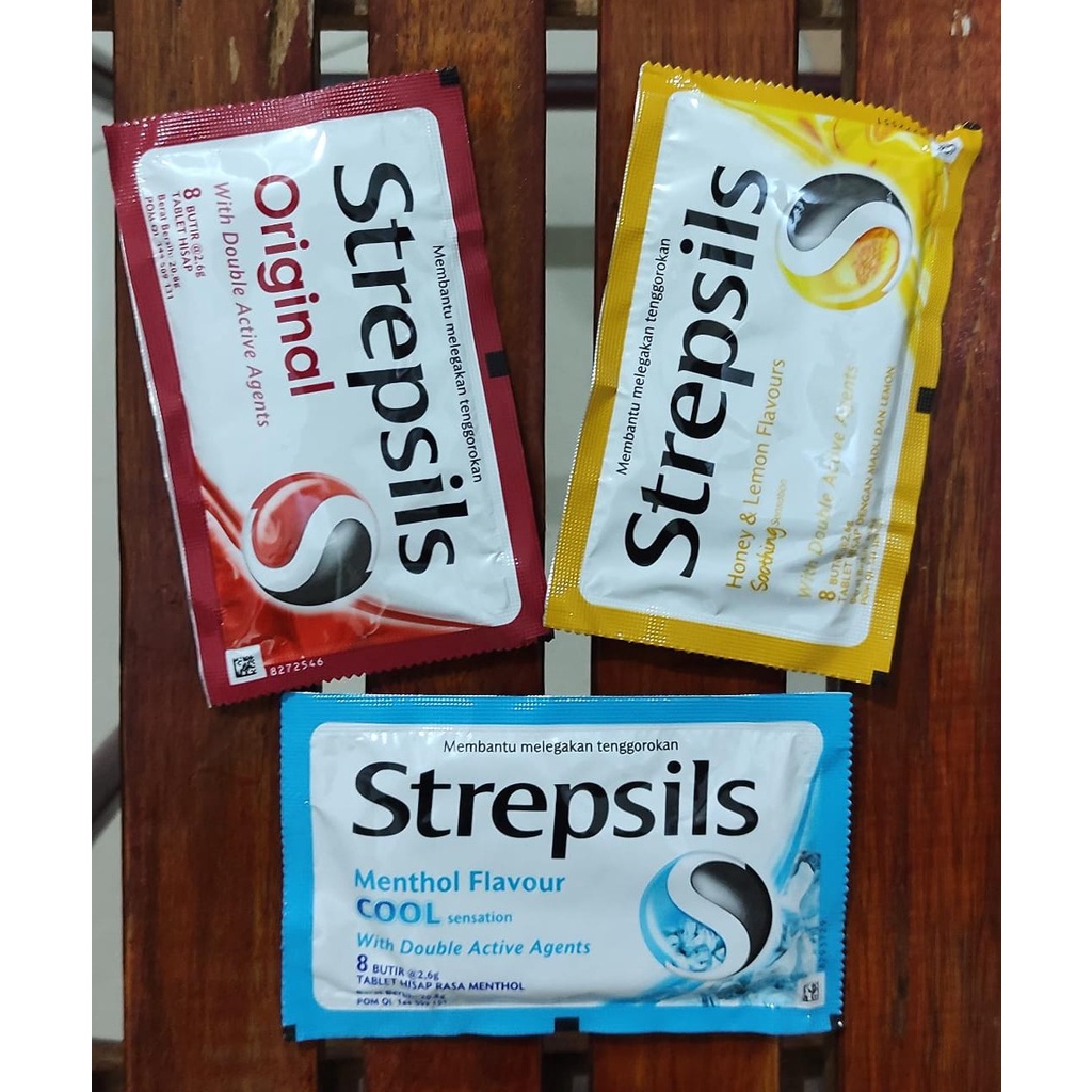 STREPSILS ISI 8 PERMEN / MELEGAKAN TENGGOROKAN