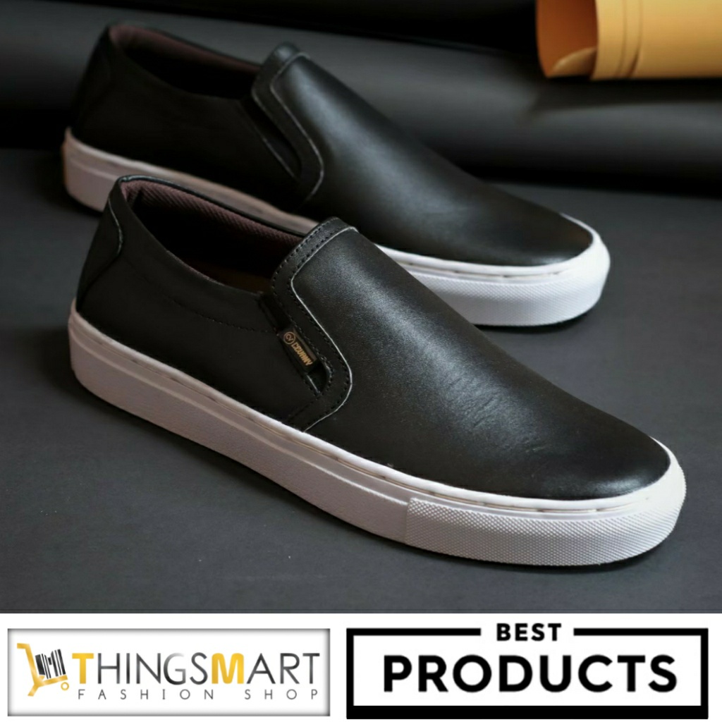 Sepatu Kulit Asli Sepatu SlipOn Slop Pria Terbaru CEVANY MORI ORIGINAL