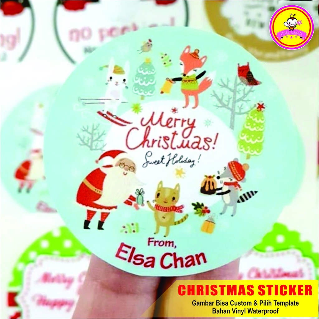 

CHRISTMAS STICKER Round CR 142