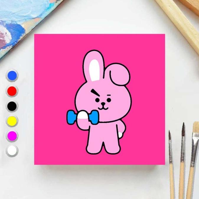 

Big Sale Paint by number BTS BT21 20x20 Wooden Painting kit/Set Melukis anak Big Sale