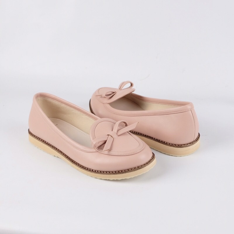 [SIAP KIRIM] BRShoes34 Pink Sepatu Kerja Casual Flat Wanita