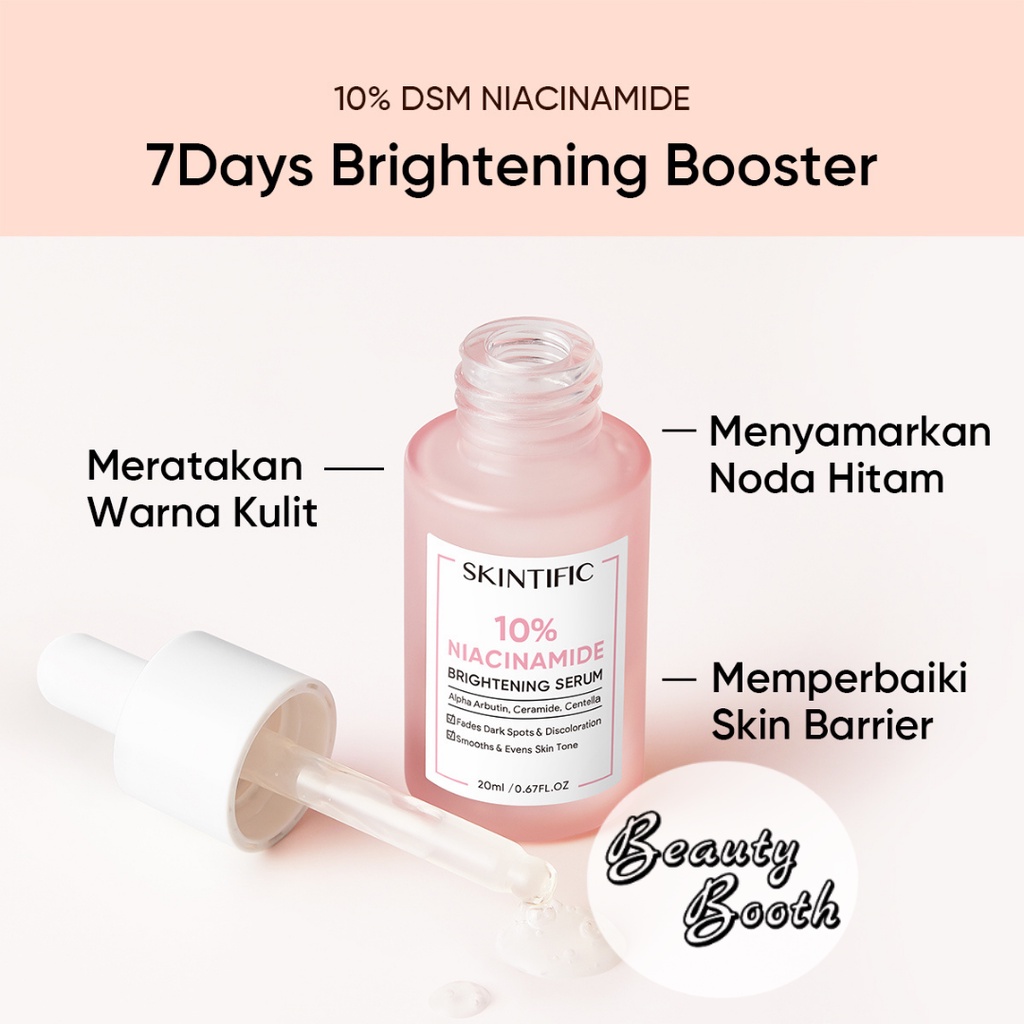 SKINTIFIC 10% Niacinamide Brightening Serum 20ml | Serum Wajah
