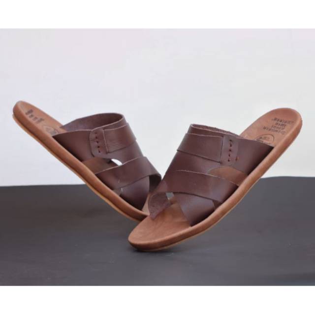 SANDAL KULIT PRIA CEVANY EXO BLACK BROWN TAN KULIT SAPI ASLI ORIGINAL HANDMADE