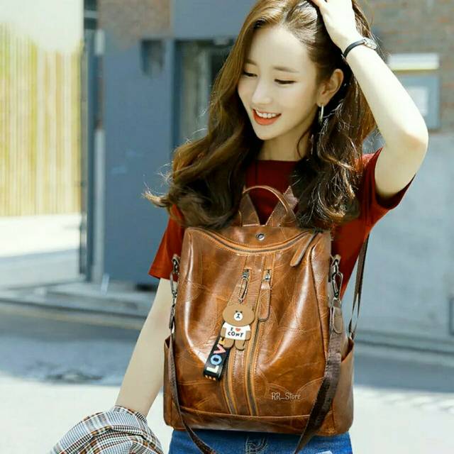 ANSEL WANITA BURBERRY TYPE JC TW 9332 8802 GC Tas Wanita Ransel P GAYA BARU KERJA CEWEK SANTAI P1D3