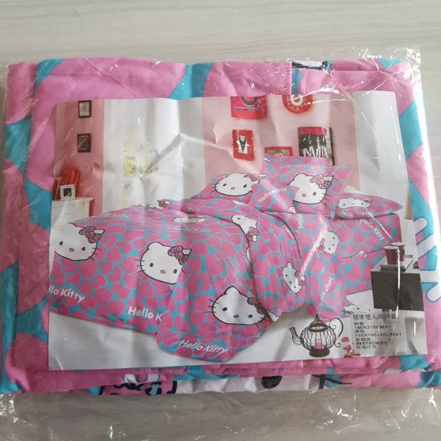 Sprei karakter hello kitty pink
