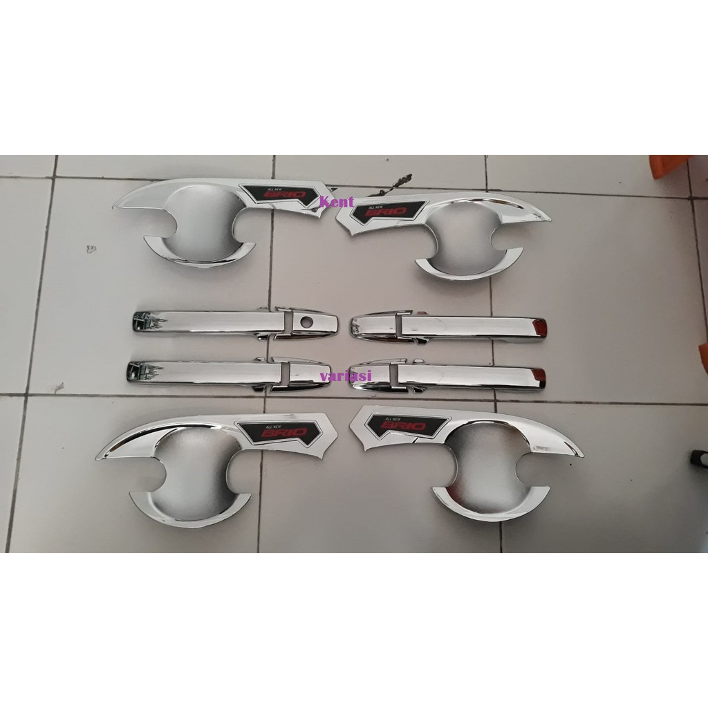 Paket Outer Mangkok Cover Handle Mobil Brio BRV All New Brio Chrome