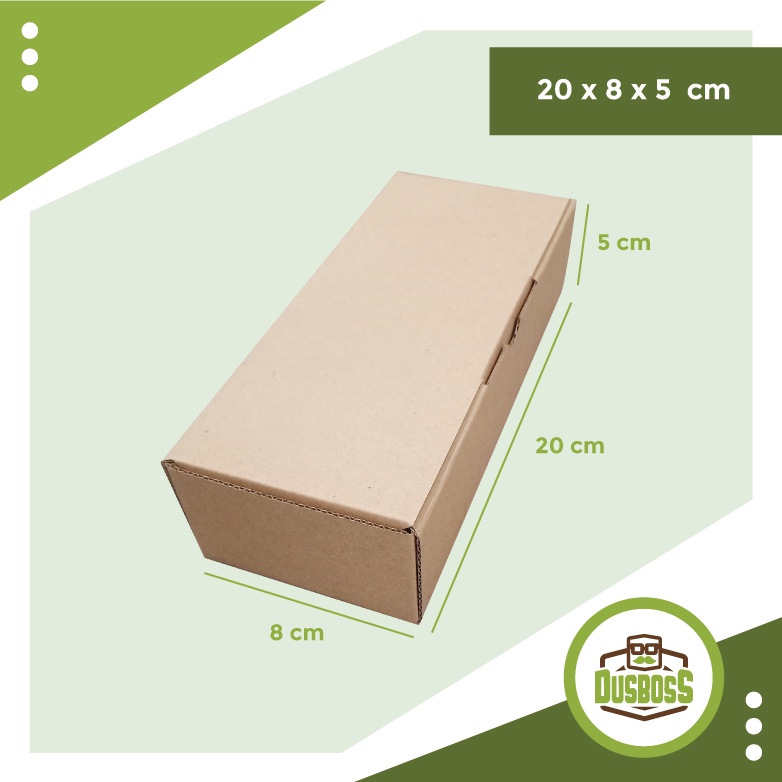 

Kardus 20 x 8 x 5 cm --Die Cut dan easy usage--