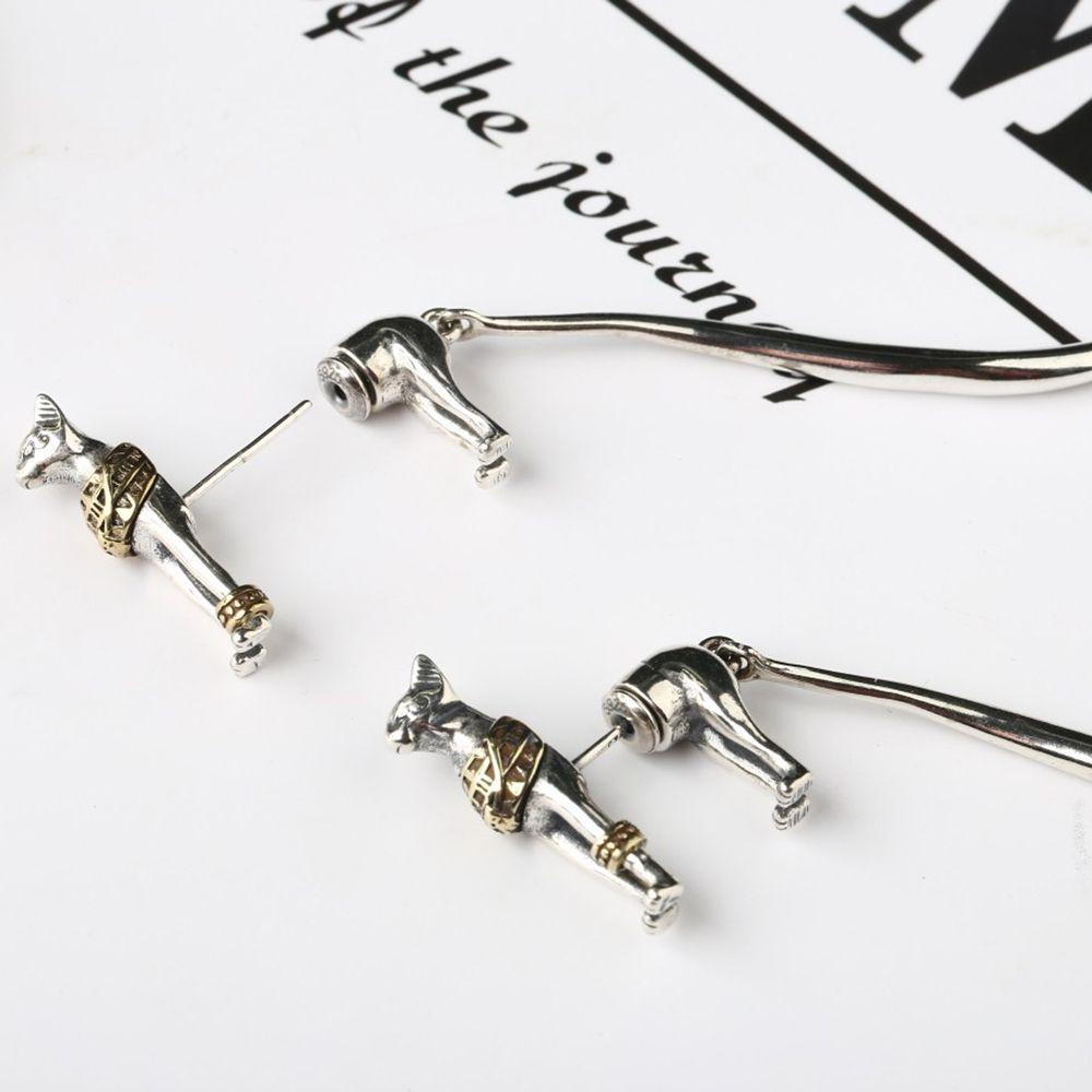 Mxbeauty Anting Pharaoh Kucing Fashion Vintage Hadiah Perhiasan Telinga Punk Unisex Gaya Korea