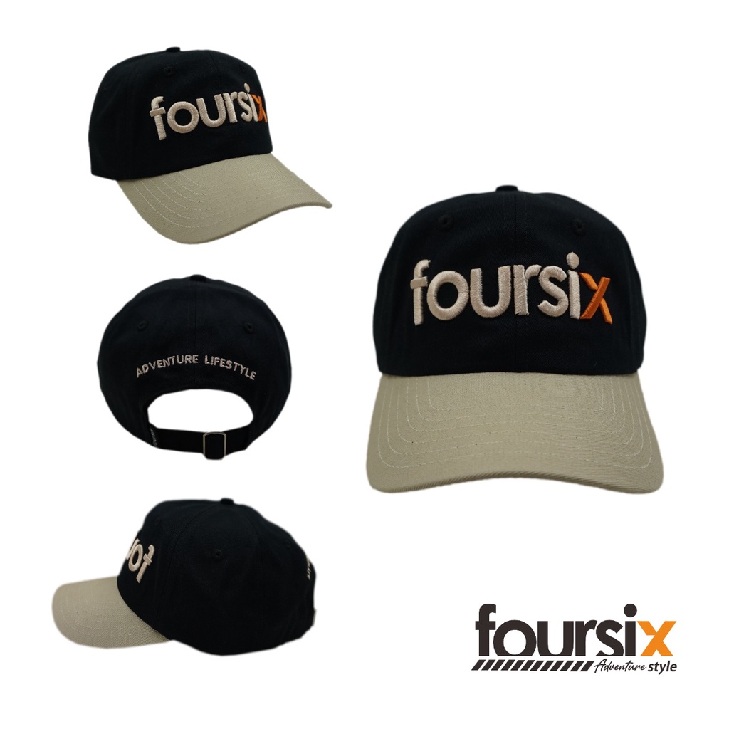 Topi Pria Basseball Original Distro Topi Polo Hitam Cream Polocaps