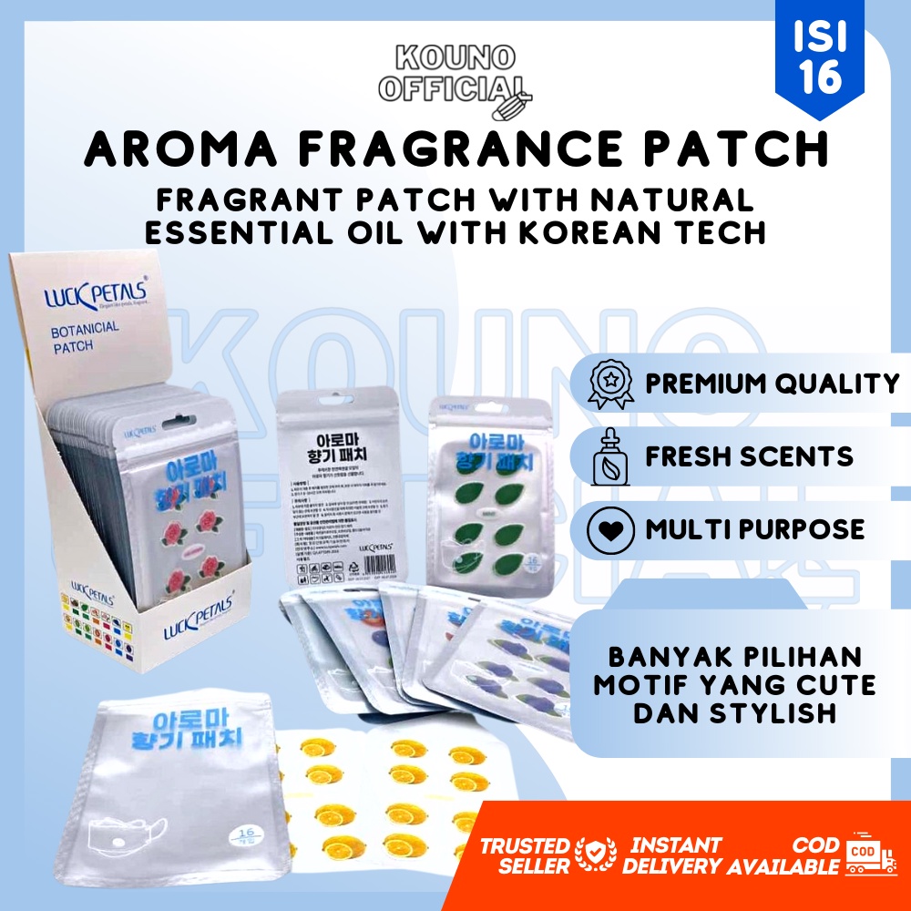 ✅COD ESSENTIAL OIL AROMA MASK PATCH ISI 48 / ISI 60 / LUCK PETALS - HANNA GLOW - IMPORT KOREA / STIC