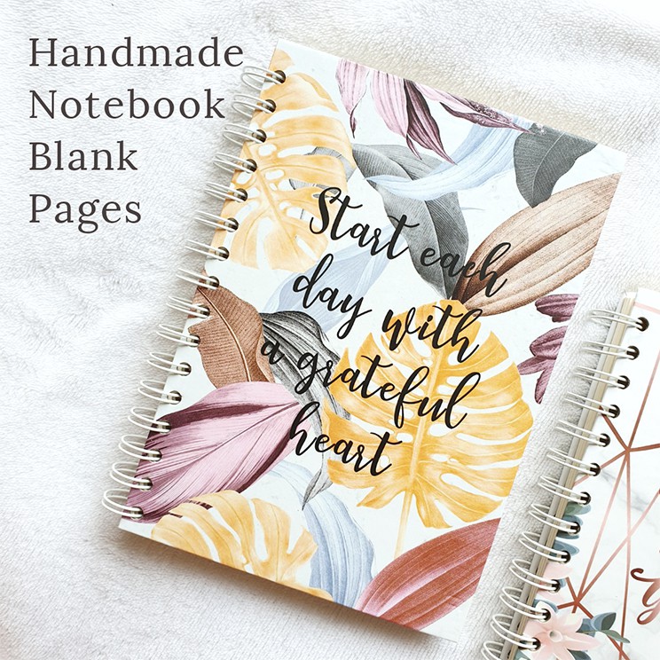 

Handmade Notebook Blank Pages with 2024 Calendar