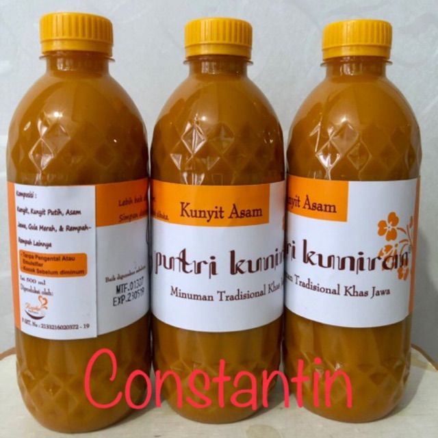Jamu Kunyit Asam Putri Kuniran