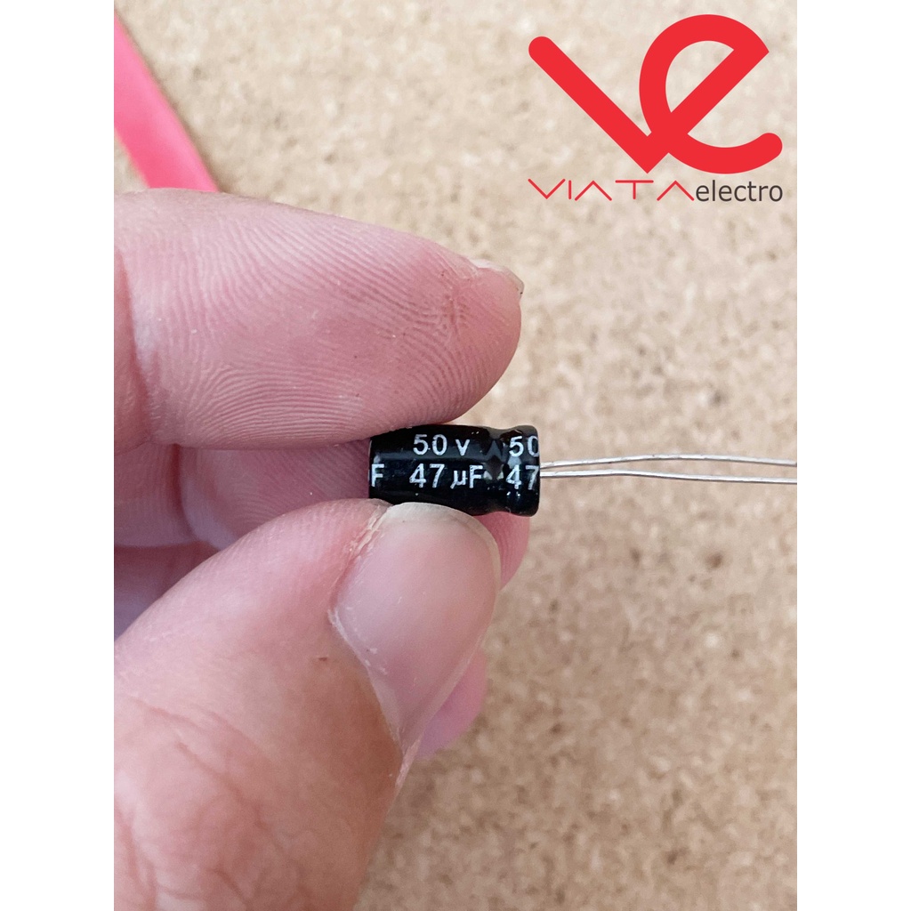 KAPASITOR ELCO 47UF 50V (1 BUAH) KAPASITOR CAPACITOR ELKO KAPASITOR 47 UF 50 V