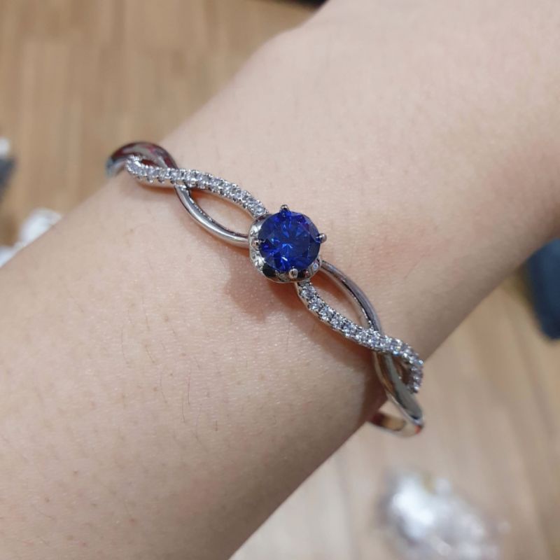 Gelang Zircon Premium lapis emas Anti Karat Anti Alergi Bracelet fashion import 029