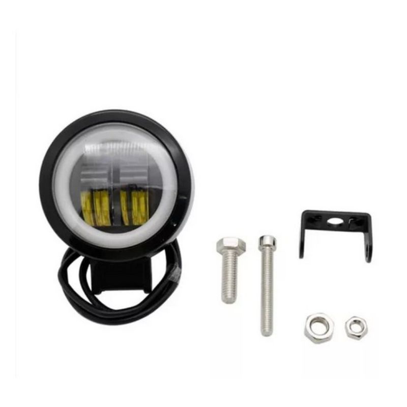 LAMPU TEMBAK SOROT LED CWL 2 MATA LENSA 4D CREE WORK LIGHT ANGEL LAMPU TEMBAK DAYMAKER 2 LENSA LED