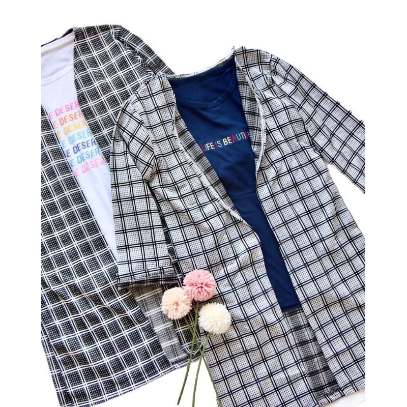 Blazer Wanita Crepe Monica / Blazer Wanita Panjang Murah / Blazer Wanita Kekinian