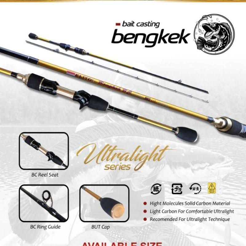 Joran Casting Elito Bengkek BC 602 180cm Carbon Solid