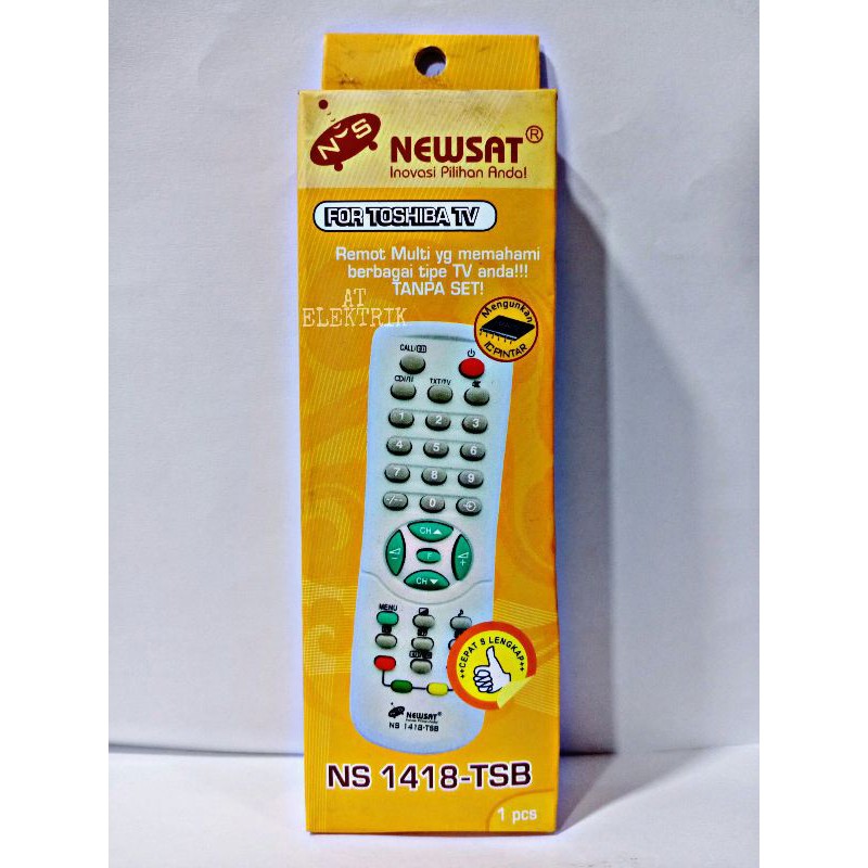 Remote NEWSAT TV Tabung TOSHIBA ( NS 1418 TSB )