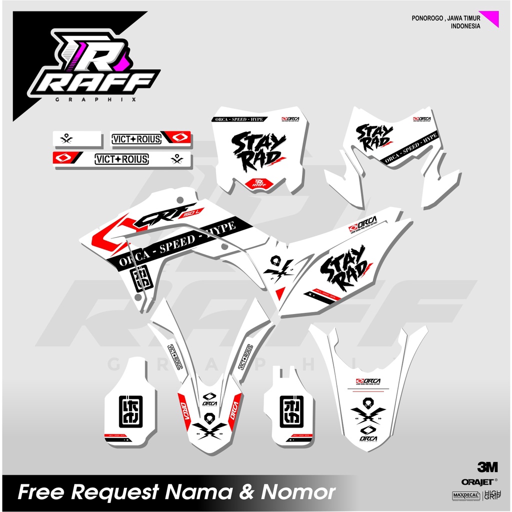 decal crf orca decal honda crf 150 orca decal supermoto crf