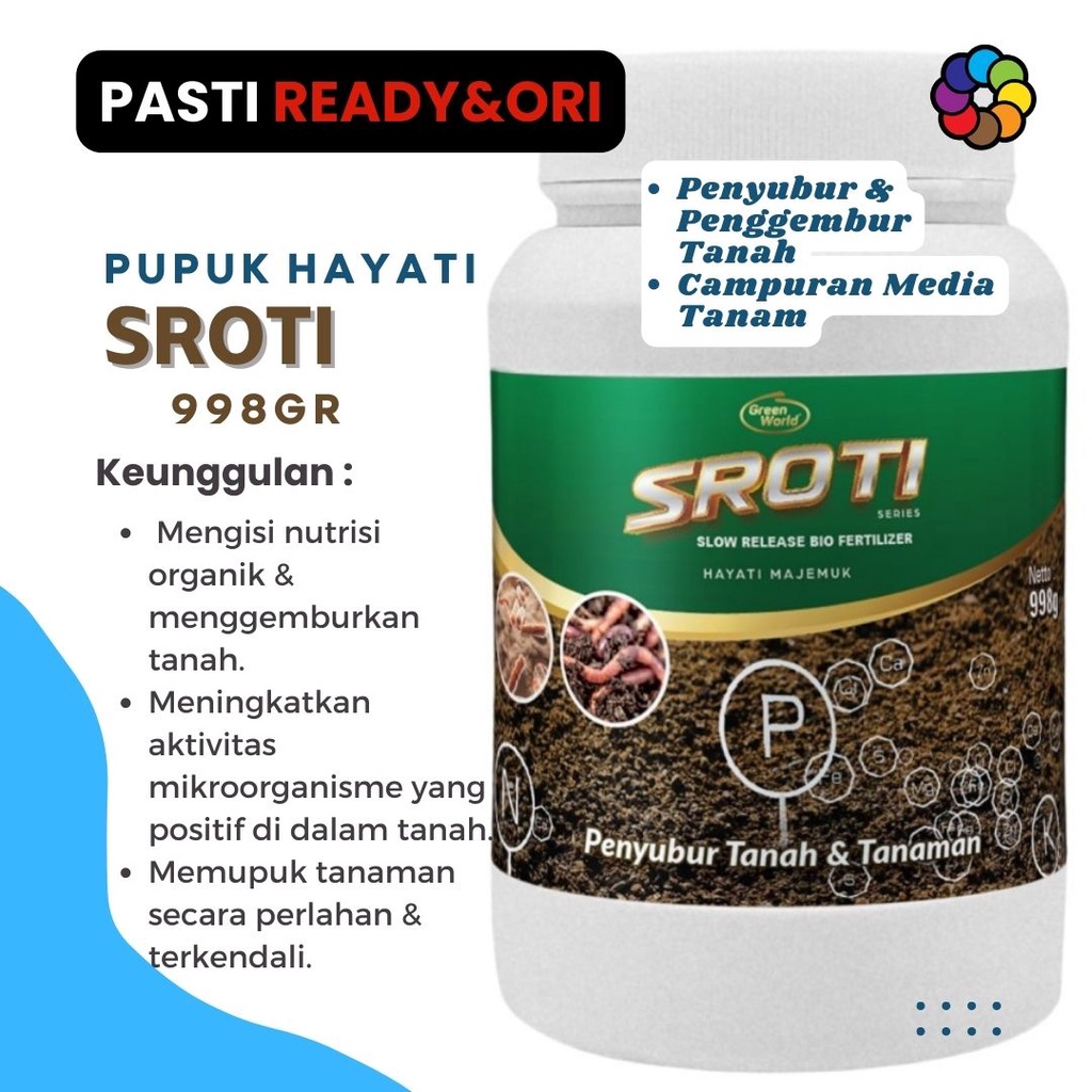 SROTI 998g PUPUK SLOW RELEASE SLOW RELEASE BIO FERTILIZER