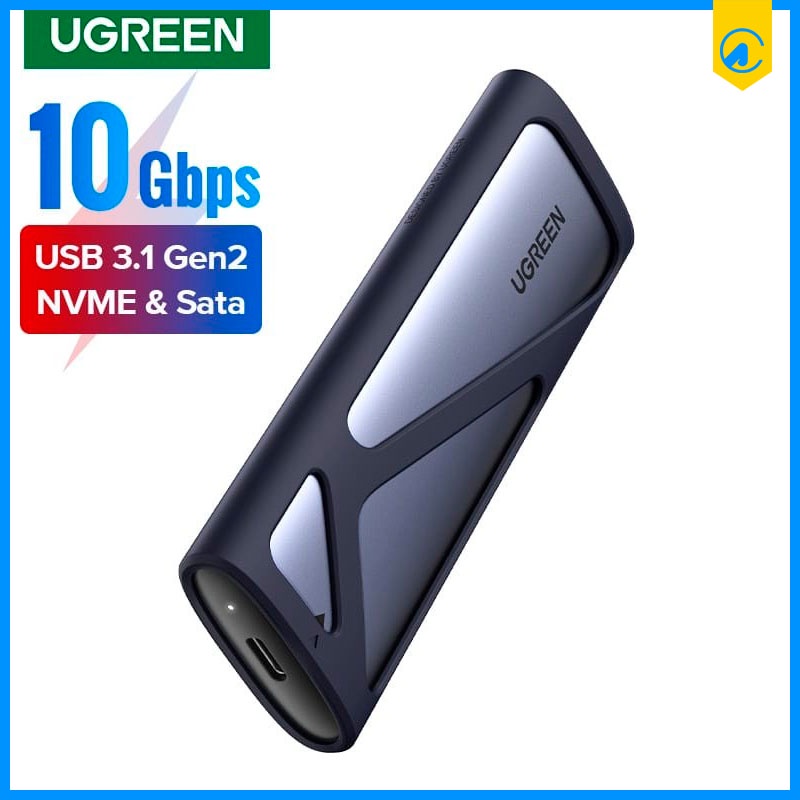 Ugreen 90264 Dual protocol M.2 NVMe/SATA SSD Enclosure USB C 3.2 Gen2