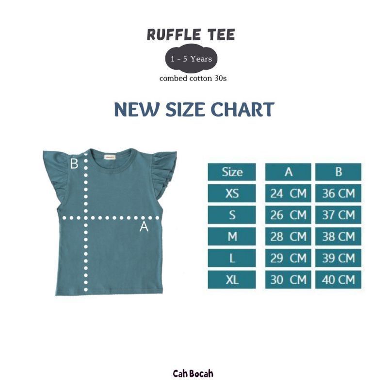 CAH BOCAH - RUFFLE TEE - ATASAN ANAK - BAJU ANAK - KAOS ANAK