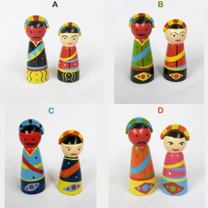 Mainan Boneka Ondel Ondel Kecil/Mini Spasang Diam 2Cm