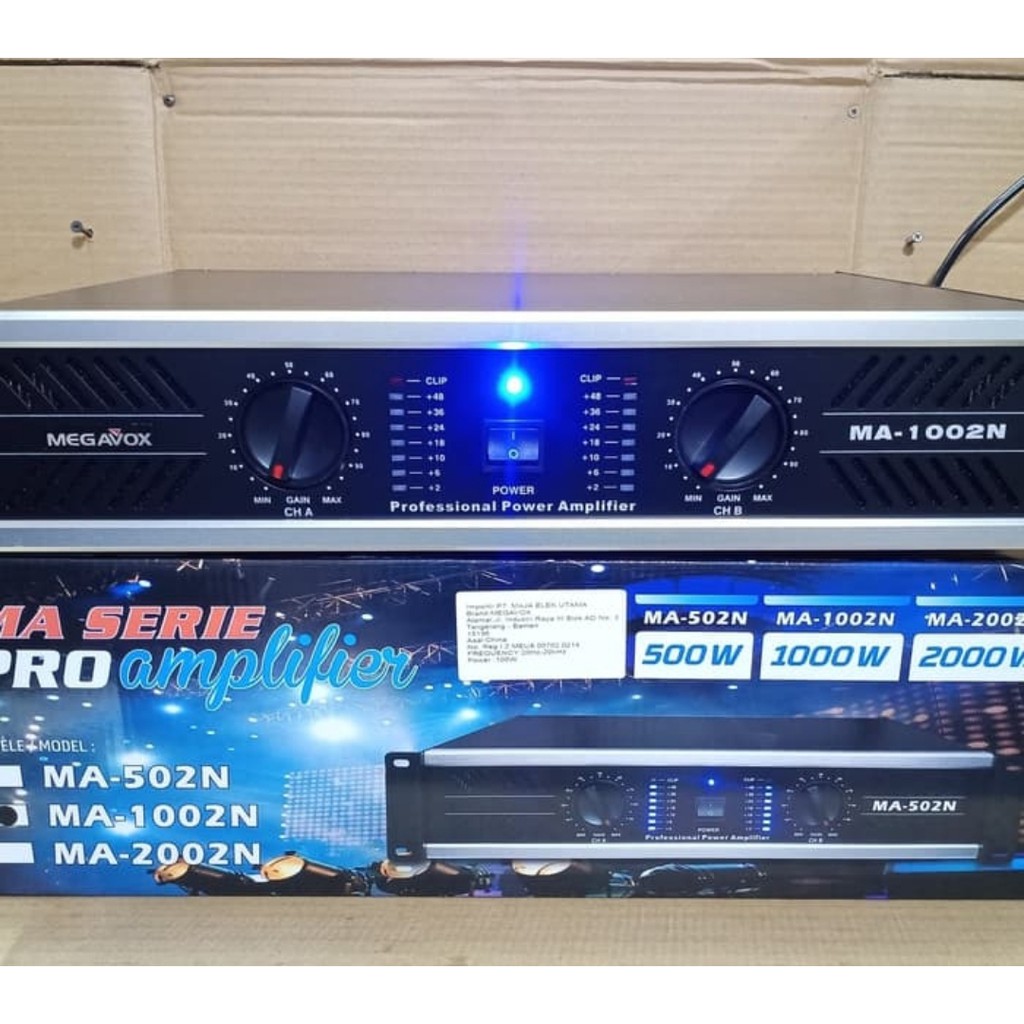 POWER AUDIO MEGAVOX MA 1002N PROFESIONAL POWERED AMPLIFIER