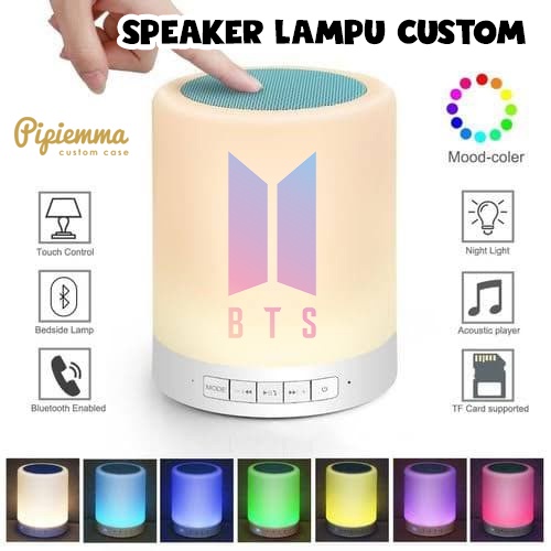 Speaker Lampu Bluetooth Custom Suka Kado Souvenir Merchandise Print Satuan